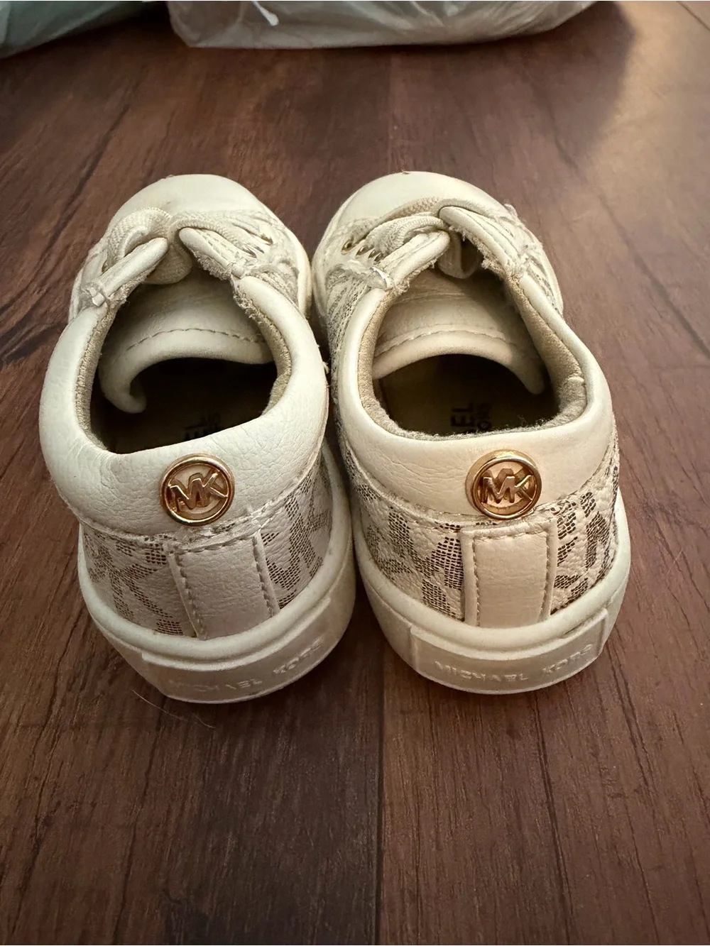 Michael Kors Baby Lace-Up Casual Sneakers in Cream